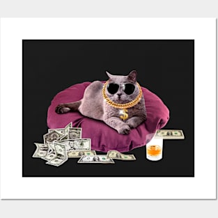 GANGSTA CAT Posters and Art